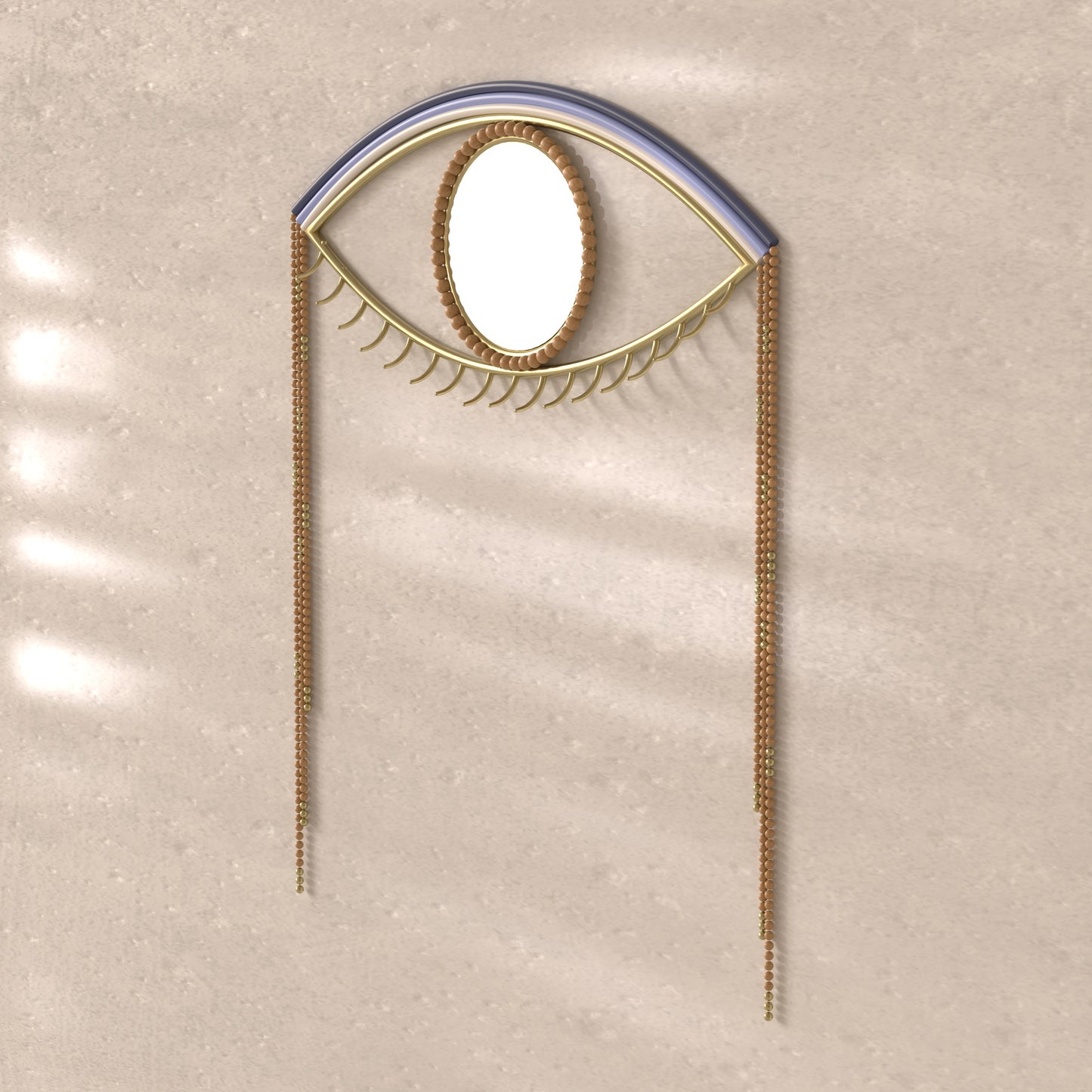 Abacus Evil Eye Mirror | Hanging Beads