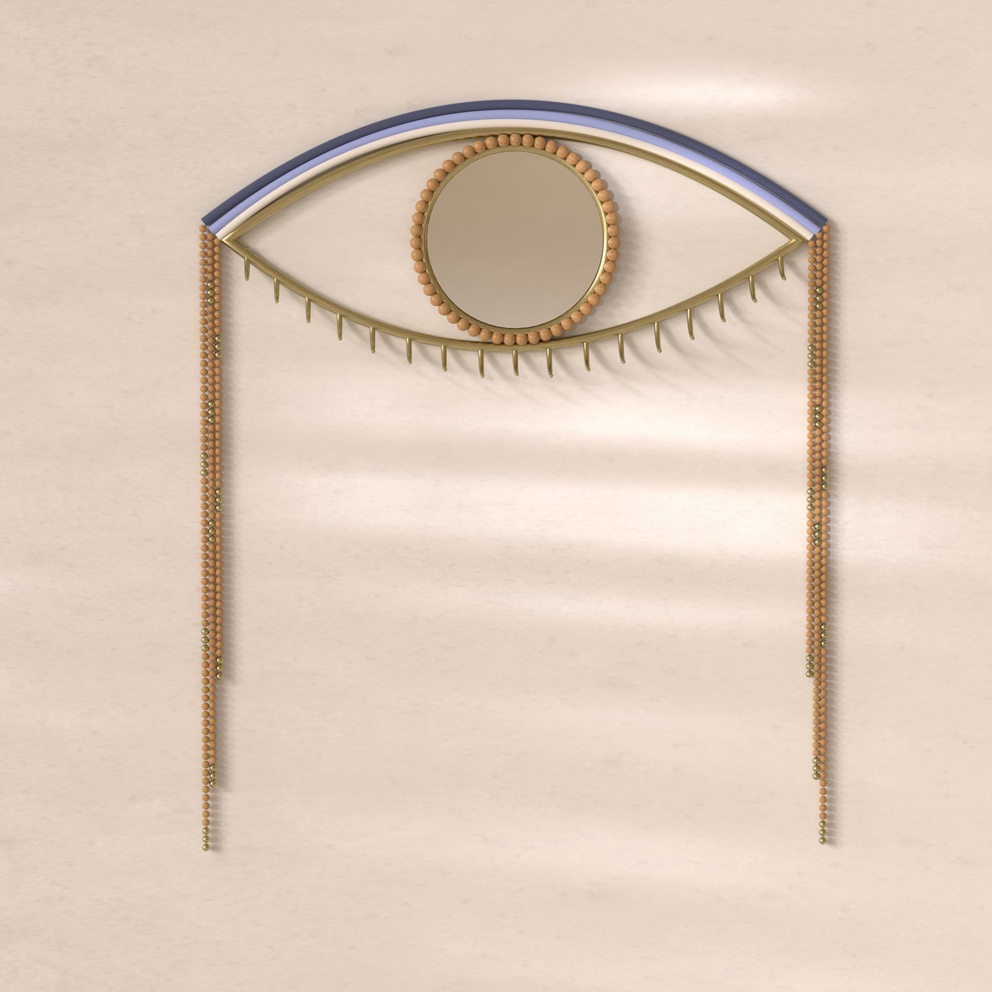 Abacus Evil Eye Mirror | Hanging Beads