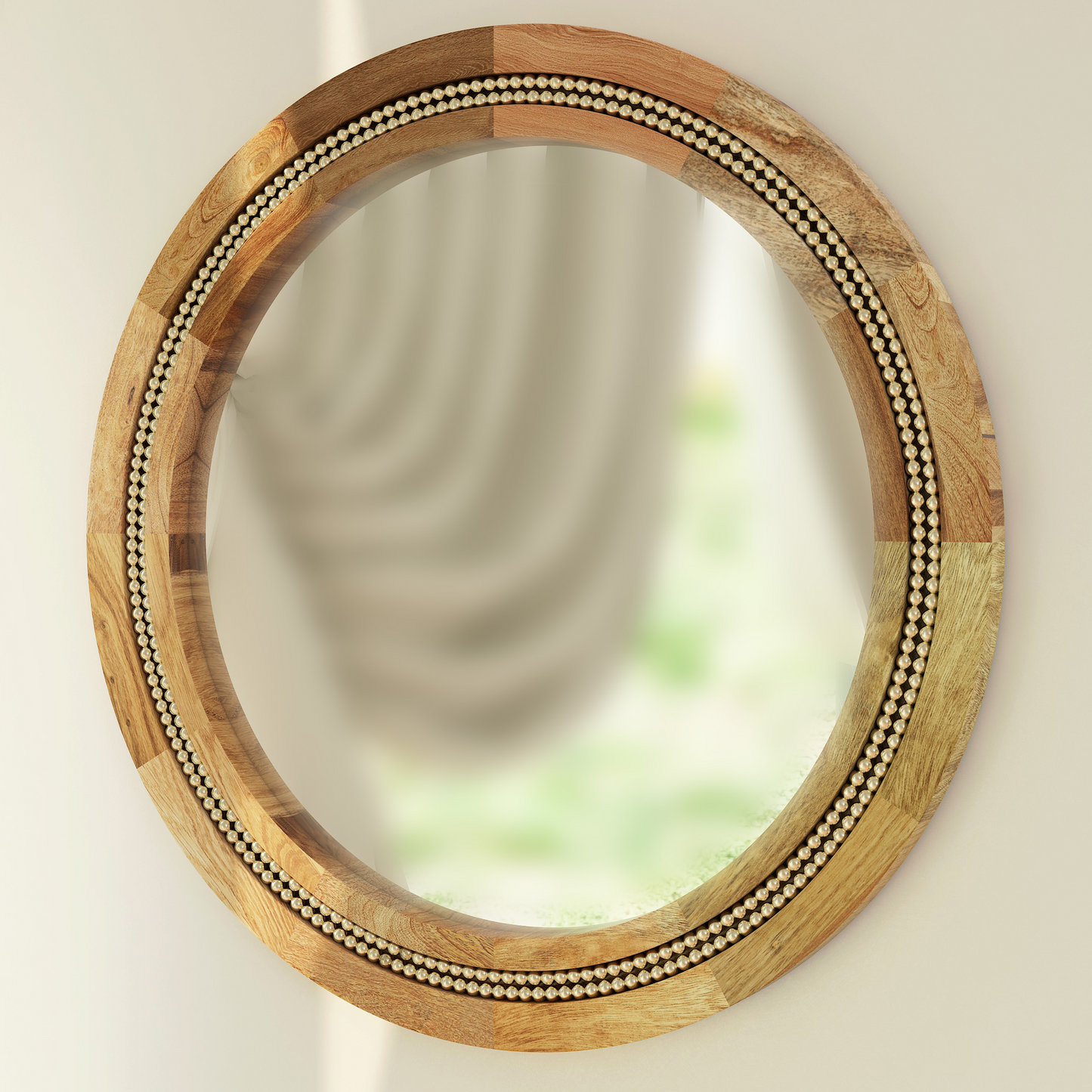 Abacus Round Mirror