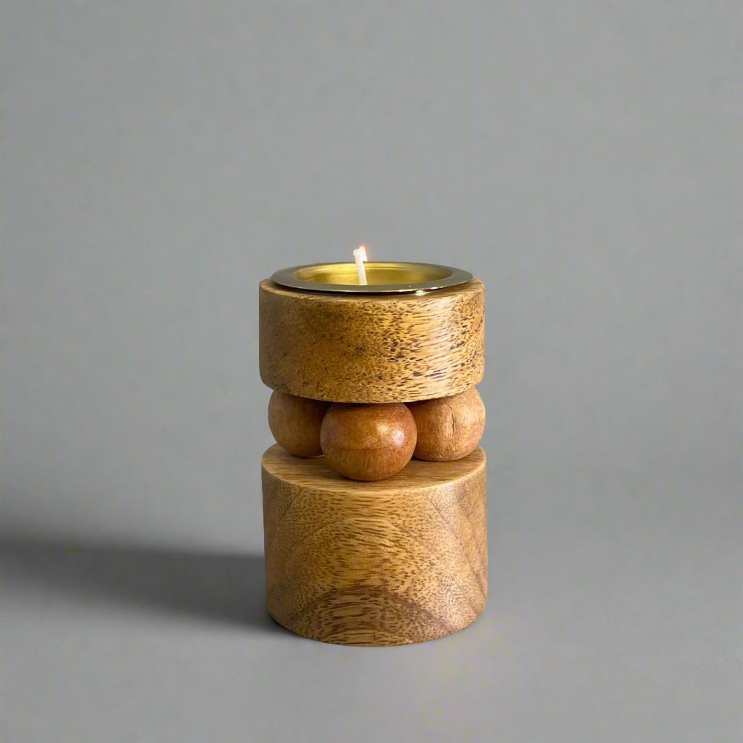 Abacus Candle Holder | Wood