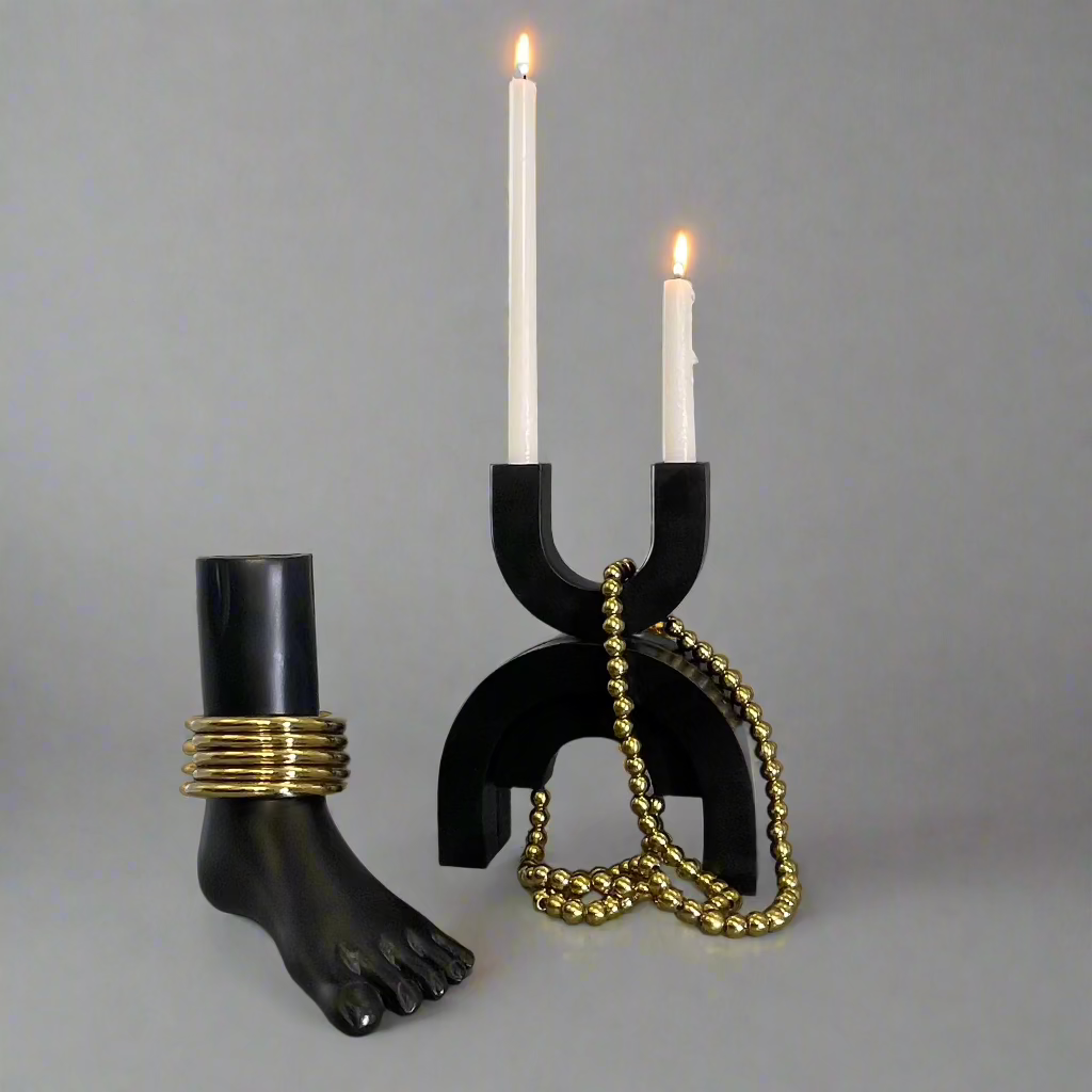 River Candle Holder | Black