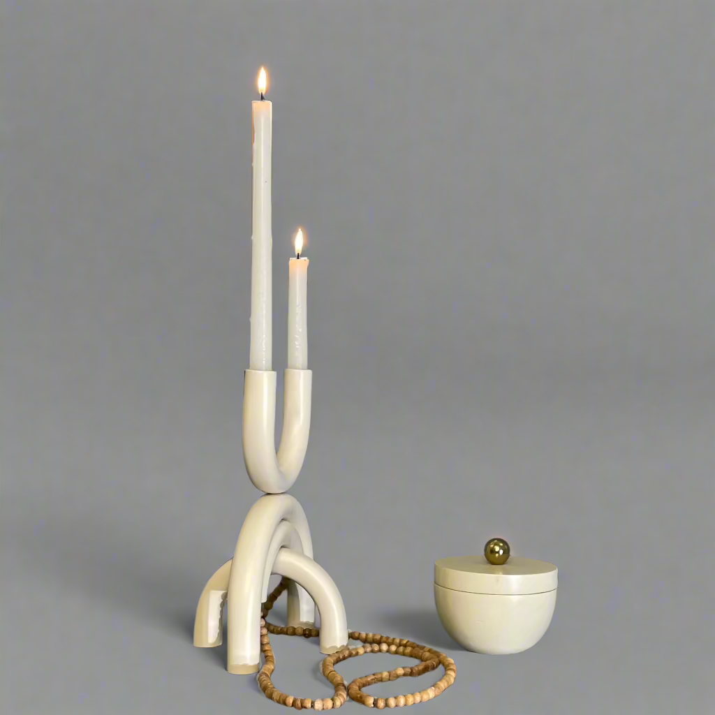 River Candle Holder | Off White