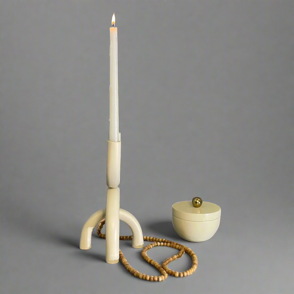 River Candle Holder | Off White